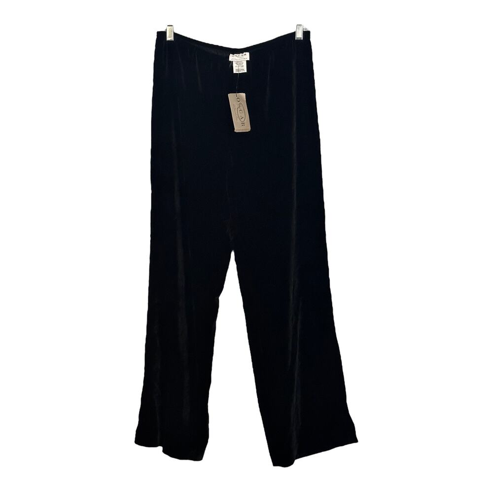 Oscar de la Renta NWT Black Velvet Pants Women's 8 Holiday Dressy